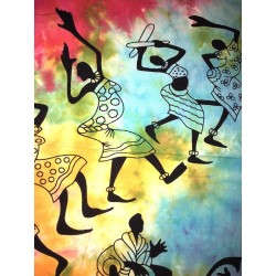 Multicolor Tenture Dance Music Africa Batik
