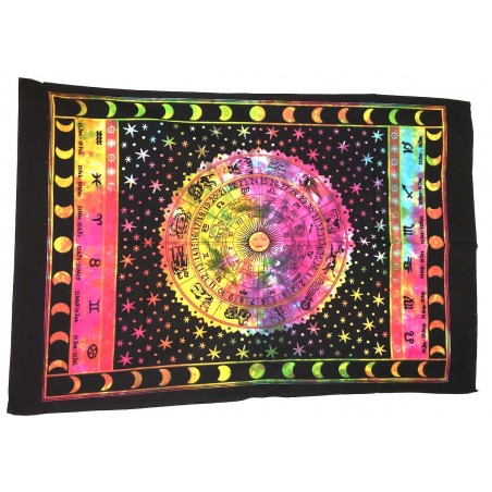 Wandbehang Bunte Astrologie Zodiac Batik Sterne
