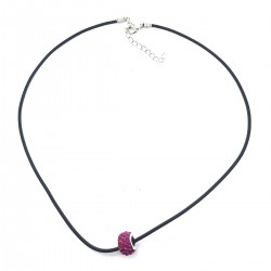 Collier Style Pandora Fushia Violet Tour Cou Chic