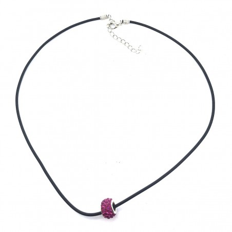 Collier Style Pandora Fushia Violet Tour Cou Chic