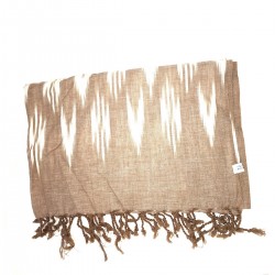 Echarpe Foulard Ikat Marron Etole Inde Cheich