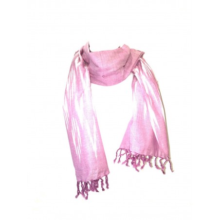 Echarpe Foulard Ikat Mauve Violet Cheich