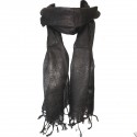 Lin scarf Black Indian scarf Cheich Natural