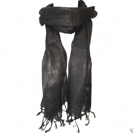 Lin scarf Black Indian scarf Cheich Natural