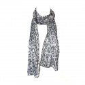 Moda de bufanda gris leopardo de poliéster