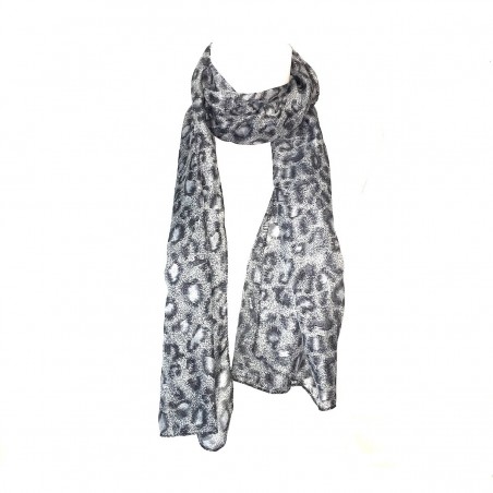 Moda de bufanda gris leopardo de poliéster