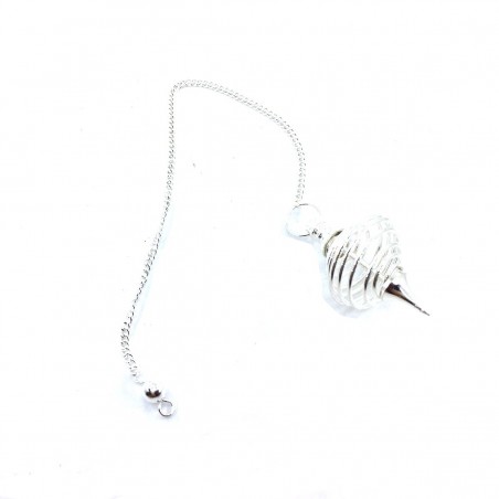 Pendule Radiethesia Spiral Spheric Silver
