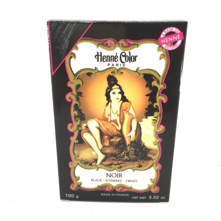 Henné Poudre Noir  Teinture Coloration Cheveux Naturel Boite.