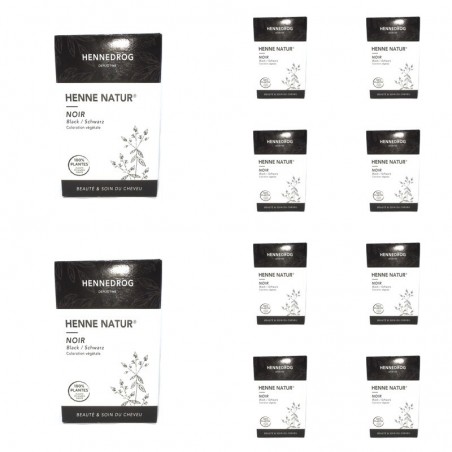 Lot Boites Henné Noir Coloration Cheveux Couleur