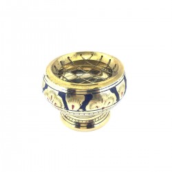 Metal incense resin burner.