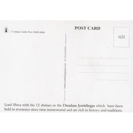 Postkarte Shiva Dwadasa Jyotirlingas