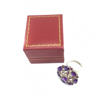 Silber Ring Amethyst Prinzessin Schmuck