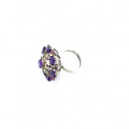 Silber Ring Amethyst Prinzessin Schmuck