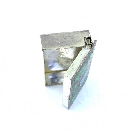 Silver Box Emaille Elephant Pilulier