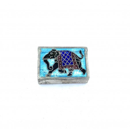 Pilulier emaille elefante caja de plata