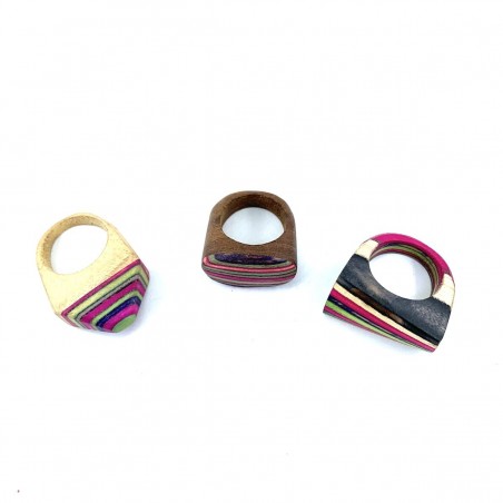 Anillos de joyería artesanías de madera India Étnica India