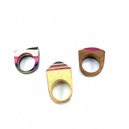 Ethnische Schmuck Holzring Kunsthandwerk Indien