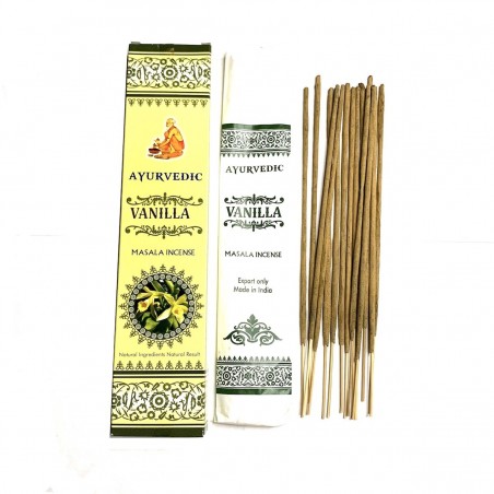 Incenso masala indiano naturale alla vaniglia ayurvedica