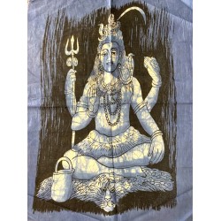 Tenture représentant Shiva avec son trident.