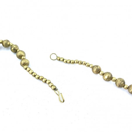 Imitation aged gold necklace for parties and fancy dress.
