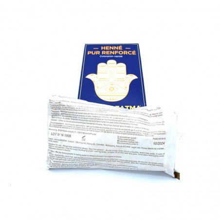 Sachet de henné en poudre main de fatma cuivre.