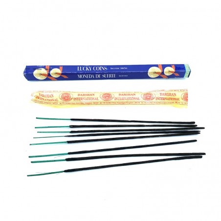 Darshan Lucky Coins incense packs for money winnings.