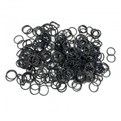 Elásticos negros para trenzas y peinados.