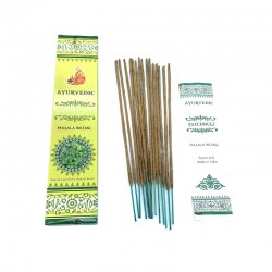 Incienso ayurvédico Patchouli Masala en palitos.