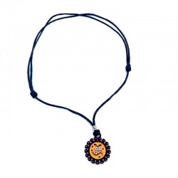 Pendentif medaillon virus orange I Will Survive