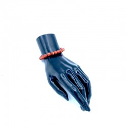 Bracelet en pierre de cornaline orange.