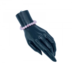 Rosenquarz-Steinarmband für die Liebe.