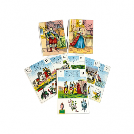 Images of the Mademoiselle Predilection Card Game. Lenormand