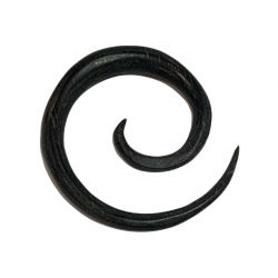 Piercing a forma di spirale in legno di areng.
