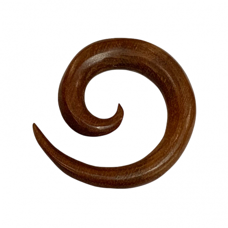 Indisches Piercing aus Sawa-Holz in Spiralform.