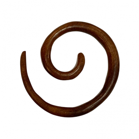 Piercing en espiral de madera de sawo