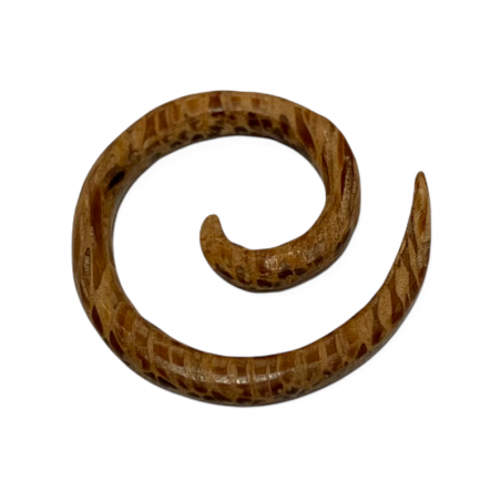 Orecchino piercing a spirale in cocco.