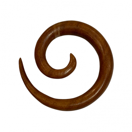 Spiralförmiges Sawo-Piercing für das Ohr.