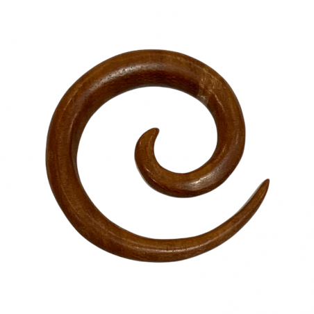 Indisches Piercing aus Sawa-Holz in Spiralform.