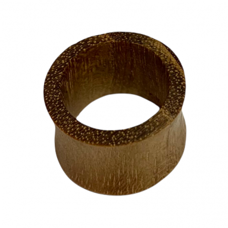 Tunnel piercing de 18 mm en bois de teck