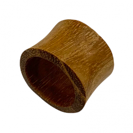 Handcrafted 18mm teak wood tunnel piercing.