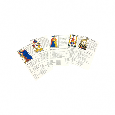 Cartes du Jeu divinatoire le Taromantic du tarot de Marseille.