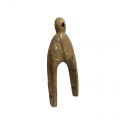 Vecchia puleggia di legno supporto telaio tessitura arte africana collezione Africa