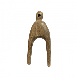 Supporto per puleggia in legno con telaio africano.
