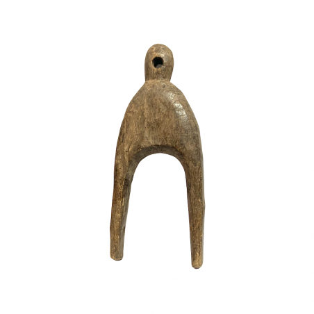 Supporto per puleggia in legno con telaio africano.