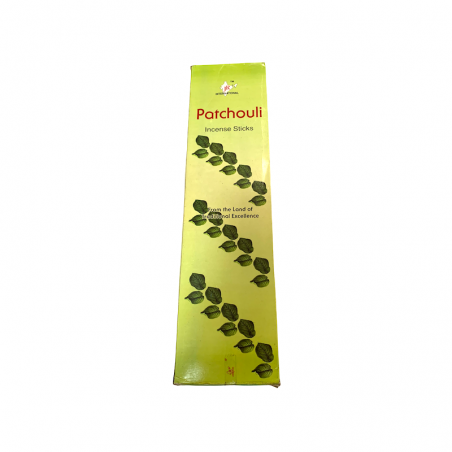 Boite de bâtons géants d'encens de patchouli.