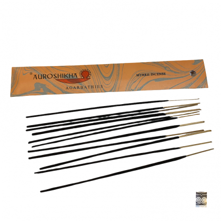 Natural Indian Auroshikha myrrh incense.
