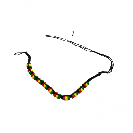 Bracelet ethnique ajustable en perles rasta.