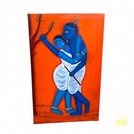 Painting of Radha and Krishna the Shepherd