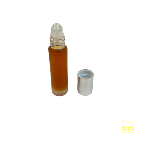 Pur parfum ambre indien en flacon verre.