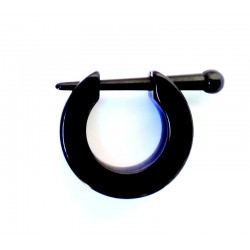 Par pendientes orejas de plástico anillo negro perforando criollos